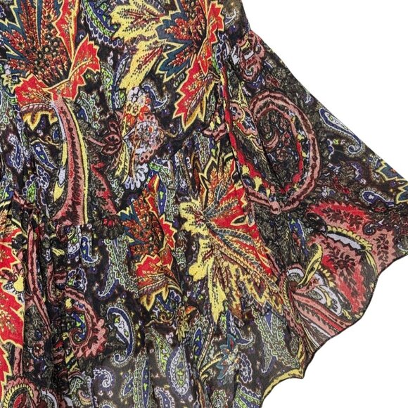 ZARA SHEER PAISLEY BOHO MIDI MAXI DRESS  ROMANTIC RARE FLOWER CHILD HIPPIECORE S - Picture 10 of 13